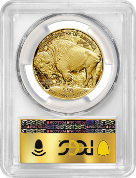 2023-W $50 One Ounce Gold Buffalo First Strike Gold Foil Label PCGS PR70 Deep Cameo