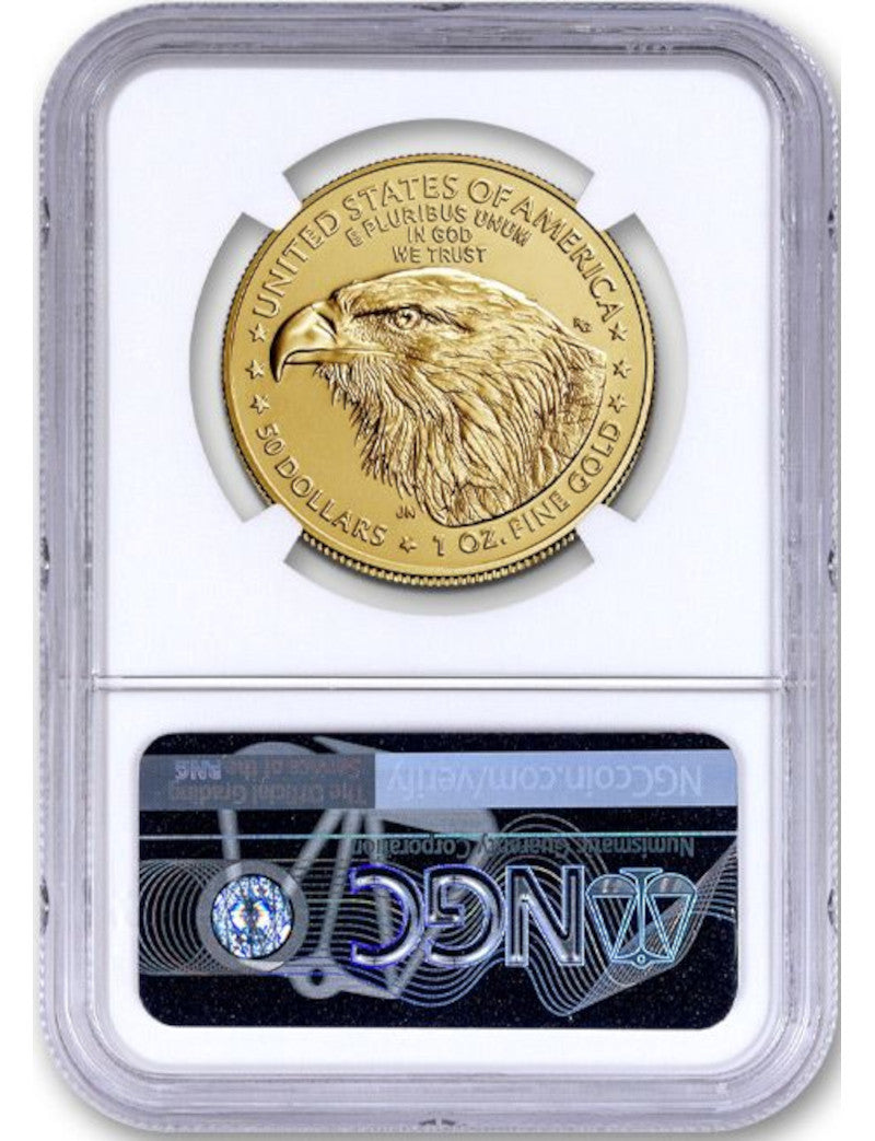 2023 W Burnished Gold Eagle First Day of Issue NGC MS70