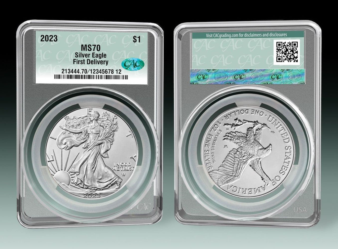 2023 American Silver Eagle First Delivery CAC MS70