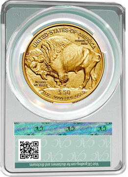 2023 $50 One Ounce Gold Buffalo CAC MS70