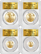 2023-W Gold Eagle 4-Coin Set First Day of Issue PCGS PR70 DCAM