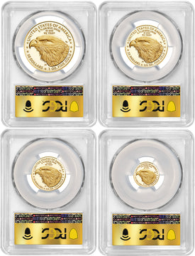 2023-W Gold Eagle 4-Coin Set First Strike Foil PCGS PR70 Deep Cameo