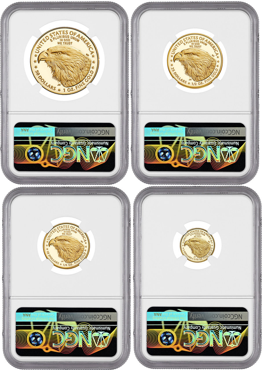 2023-W Gold Eagle 4-Coin Set First Day of Issue NGC PF70 Ultra Cameo