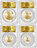 2023-W Gold Eagle 4-Coin Set First Strike Foil PCGS PR70 Deep Cameo