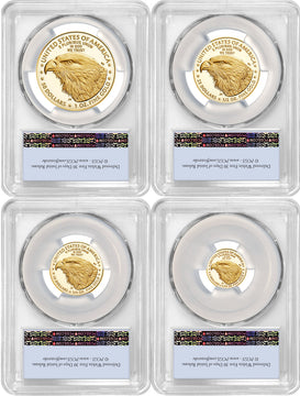 2023-W Gold Eagle 4-Coin Set First Day of Issue PCGS PR70