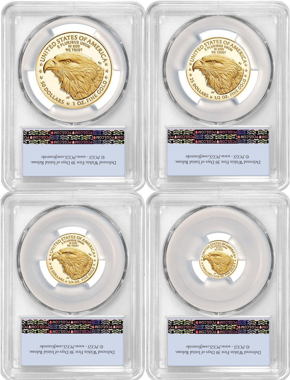 2023-W Gold Eagle 4-Coin Set FS PCGS PR70 Deep Cameo