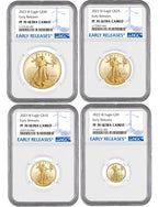 2023-W American Gold Eagle 4-Coin Set Early Releases NGC PF70 Ultra Cameo