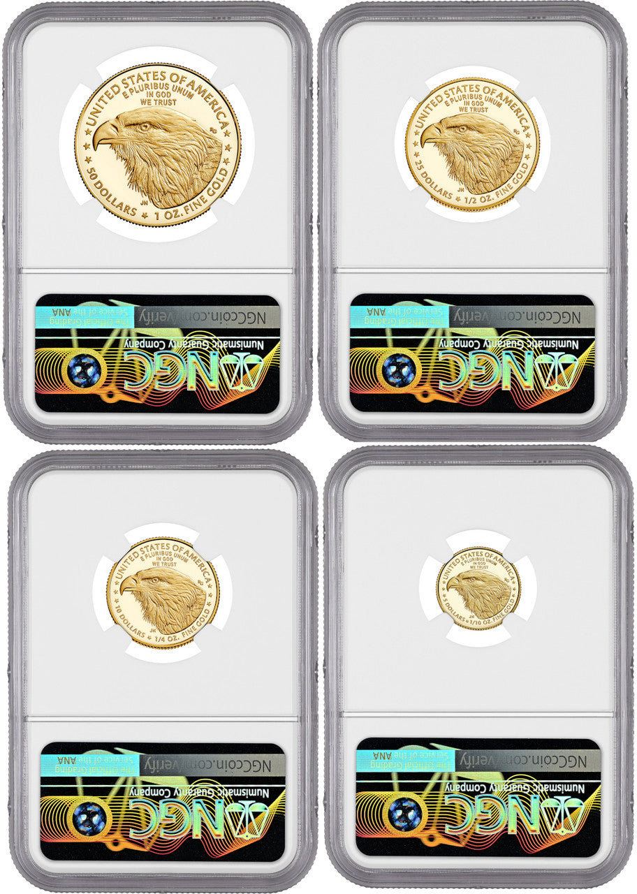 2023-W American Gold Eagle 4-Coin Set Early Releases NGC PF70 Ultra Cameo