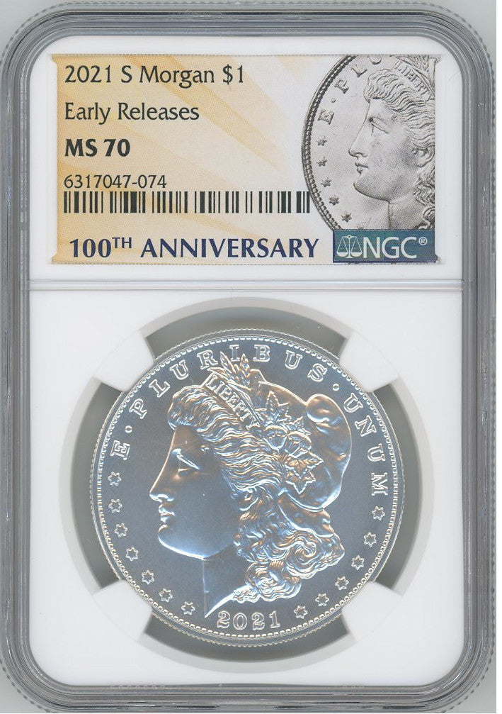 2021-S Morgan Dollar Early Releases NGC MS70