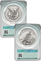 2023-S Morgan Peace Dollar 2-Coin Reverse Proof Set AD CAC PR70