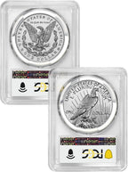 2023-S Morgan Peace Dollar 2-Coin Reverse Proof Set FS PCGS PR70