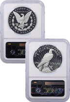 2023-S Morgan and Peace Silver Dollar 2pc Set ER NGC PF70