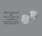 2023-S Morgan Peace Dollar 2-Coin Reverse Proof Set FDI Flag PCGS PR70