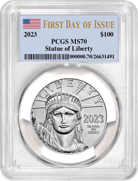 2023 $100 One-Ounce Platinum Liberty Eagle FDI PCGS MS70