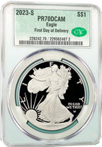 2023-S Silver Eagle First Day of Delivery CAC PR70DCAM