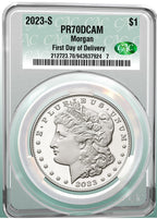 2023-S Morgan Dollar First Day Of Delivery CACG PF70