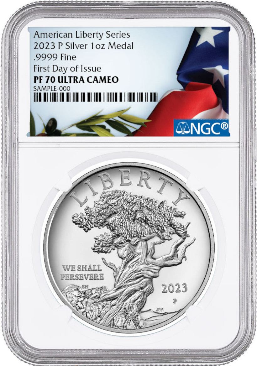 2023-P American Liberty Series 1 oz Silver Medal FDI NGC PF70