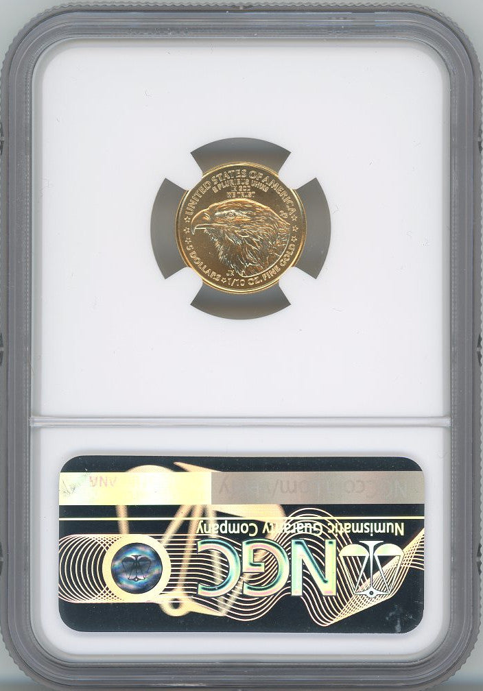 2023 $5 Tenth Ounce Gold Eagle First Day of Issue NGCX MS10
