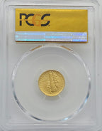 2016-W 10C Mercury Dime Gold 100th Anniversary First Strike Gold Foil Label PCGS SP70