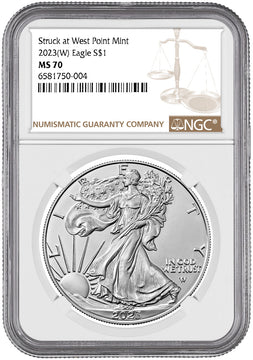 2023 (W) American Silver Eagle NGC MS70 Struck at West Point
