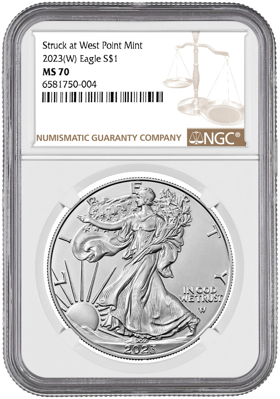 2023 (W) Struck at West Point American Silver Eagle NGC MS70