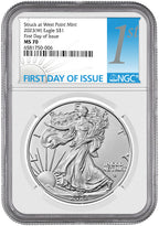 2023 (W) American Silver Eagle First Day of Issue NGC MS70
