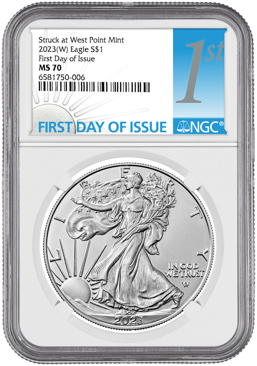 2023 (W) American Silver Eagle First Day of Issue NGC MS70