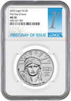 2023 $100 One-Ounce Platinum Liberty Eagle FDI NGC MS70
