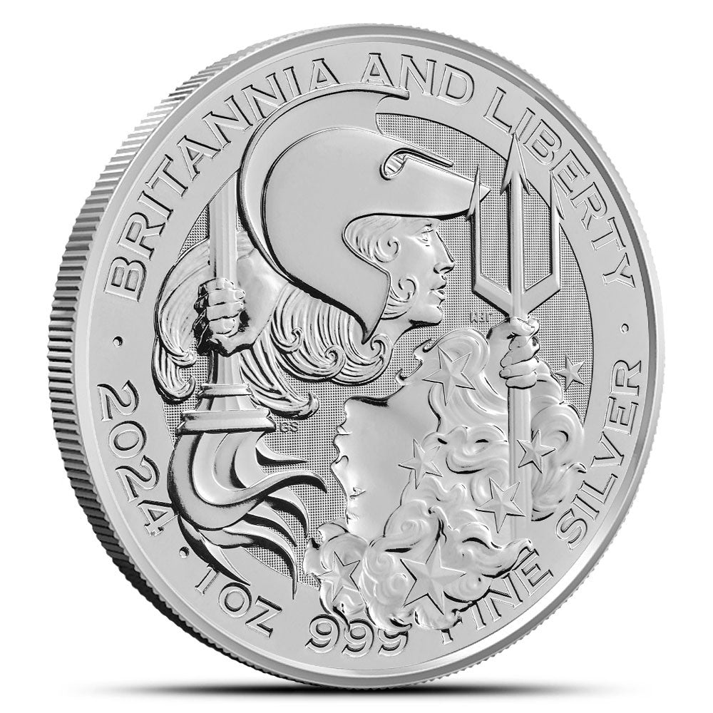 2024 1 oz British Silver Britannia and Liberty Coin BU