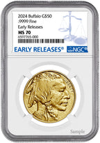2024 $50 One Ounce Gold Buffalo Early Releases NGC MS70