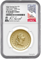 2024-W 230th Anniversary Flowing Hair Gold Dollar AR NGC PF70UCAM Harrigal