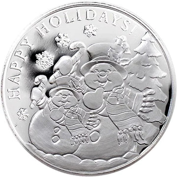 2024 1 Troy Ounce .999 Fine Golden State Mint Snowman Silver Round