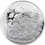2024 1 Troy Ounce .999 Fine Golden State Mint Snowman Silver Round