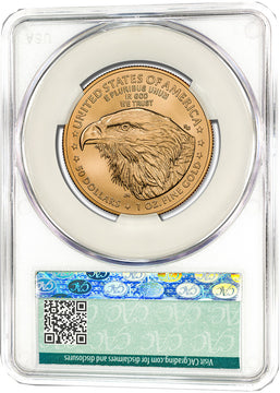 2024 W $50 1 oz Burnished Gold Eagle Advanced Delivery CAC MS70