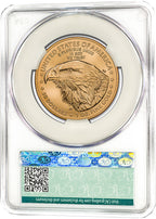 2024 W $50 1 oz Burnished Gold Eagle Advanced Delivery CAC MS70