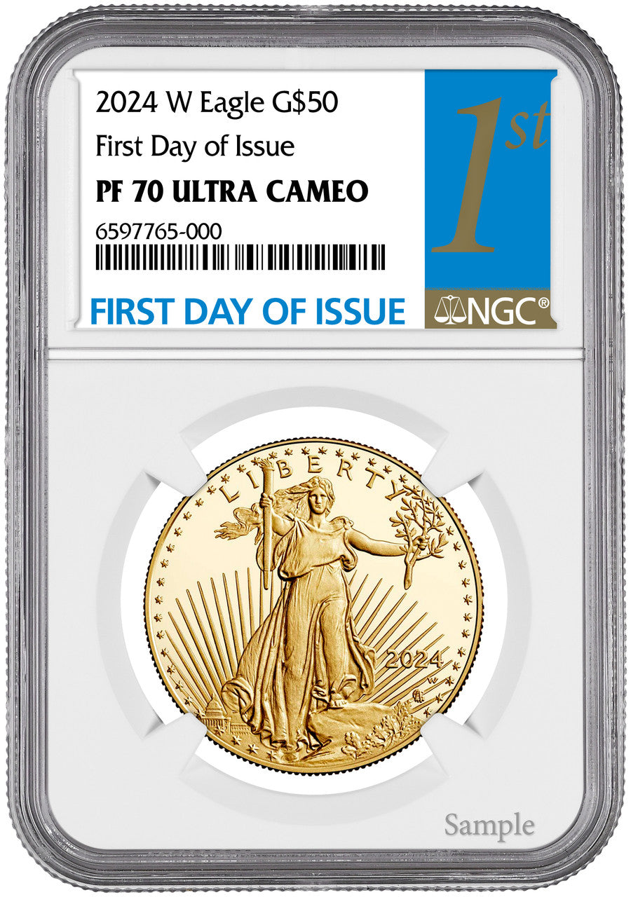 2024 W $50 1 oz Gold Eagle FDI NGC PF70 Ultra Cameo
