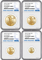 2024 W Gold Eagle 4-Coin Set ER NGC PF70 Ultra Cameo