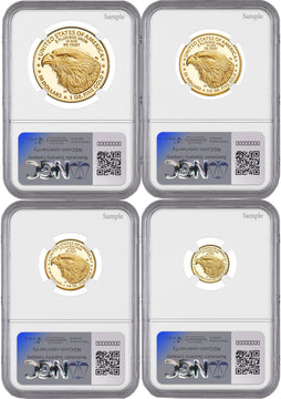 2024 W Gold Eagle 4-Coin Set FDI NGC PF70 Ultra Cameo