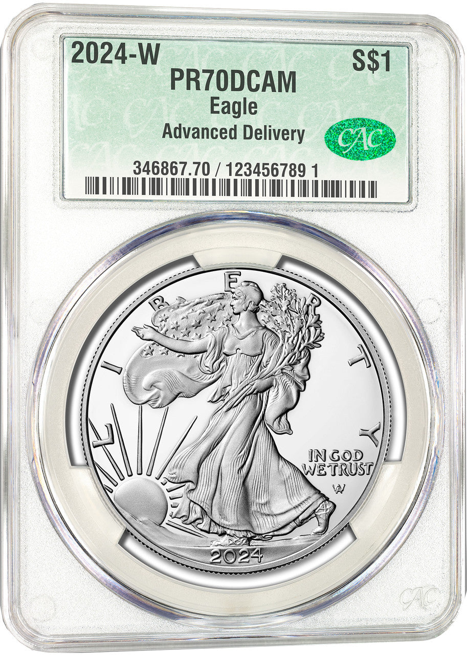 2024-W Silver Eagle Advanced Delivery CAC PR70DCAM