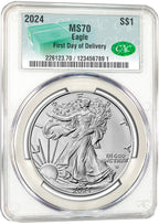 2024 American Silver Eagle FDD Monster Box Label CAC MS70
