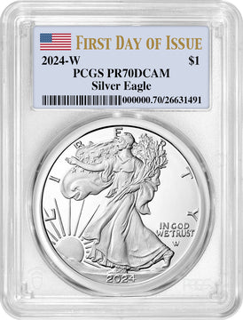 2024-W $1 Silver Eagle First Day of Issue PCGS PR70DCAM