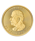 2024 1 oz Canadian Gold Maple Leaf King Charles III BU