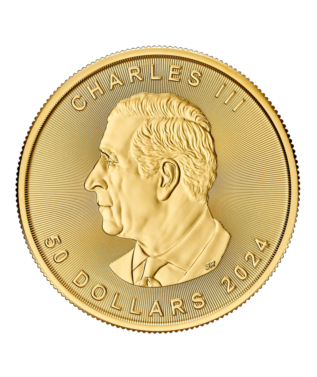 2024 1 oz Canadian Gold Maple Leaf King Charles III BU