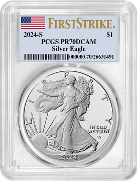 2024-S Proof Silver Eagle First Strike Flag PCGS PR70