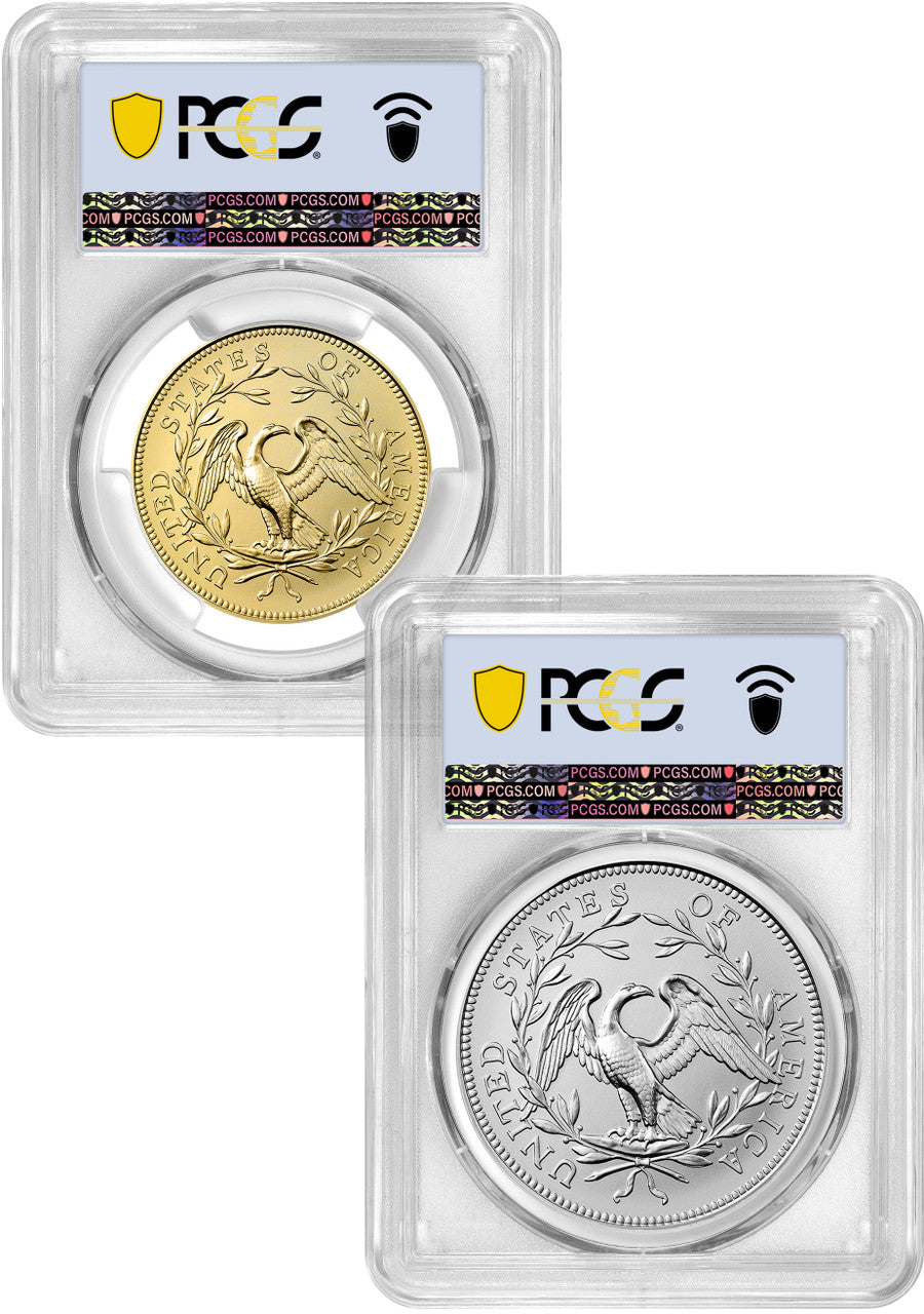 2024 230th Anniversary Flowing Hair 2-Coin Set FDI PCGS PF70DCAM