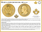 2024 1 oz Canadian Gold Maple Leaf King Charles III BU
