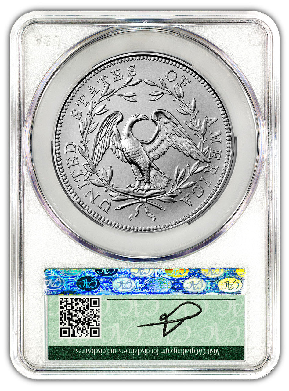 2024 Silver Medal Flowing Hair 230th Anniversary AD CAC MS70 | LCR