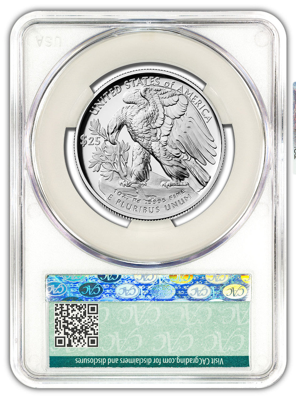 2024-W $25 Palladium Advanced Delivery CAC PR70DCAM