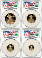 2025-W Proof Gold Eagle 4-Coin Set AD CAC PR70DCAM