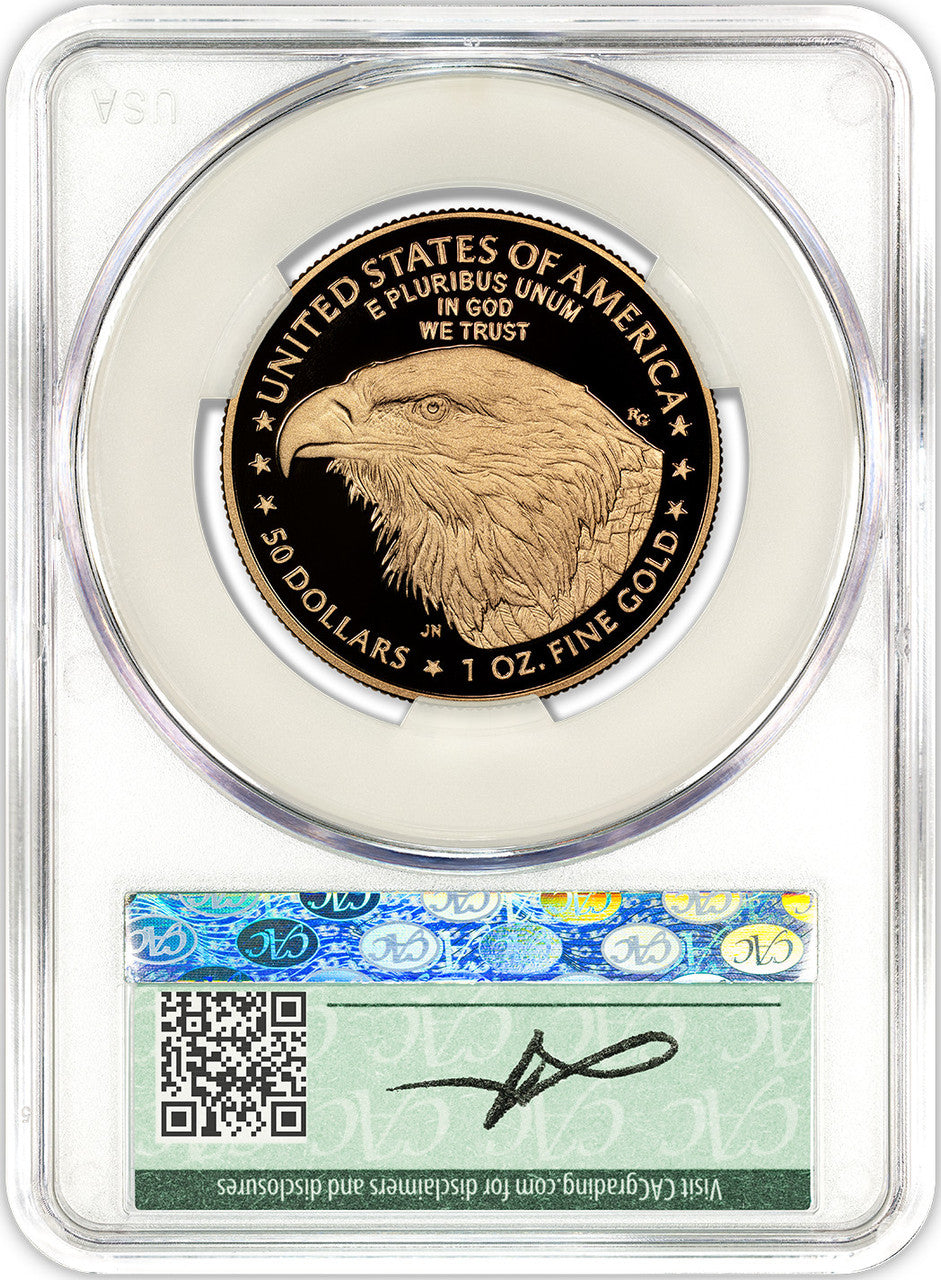 2025-W $50 Gold Eagle AD Founders CAC PR70 DCAM